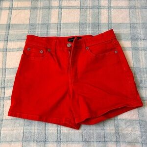 Banana Republic Red Jean Shorts Casual Summer Style
